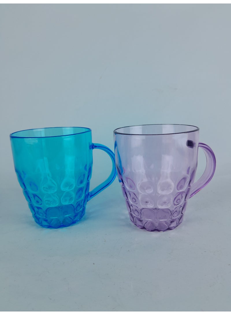 2 كوب اكريلك -خامة عالية الجودة -ضد الكسر - Image 1