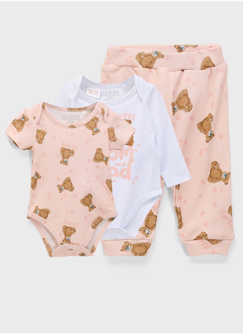GUESS Kids 3 Pack Body Suits & Pants Set  - Image 1