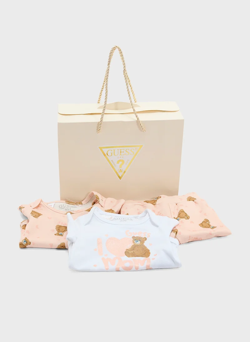 GUESS Kids 3 Pack Body Suits & Pants Set