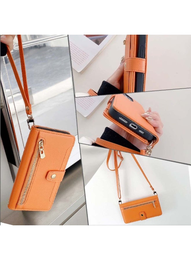 general Wallet Case for OnePlus ACE 5/ACE 5 Pro 5G, Flip Folio Leather Zipper Wallet Case with Adjustable Crossbody Lanyard Wristband Card Holder Holder for OnePlus ACE 5/ACE 5 Pro 5G - Image 2