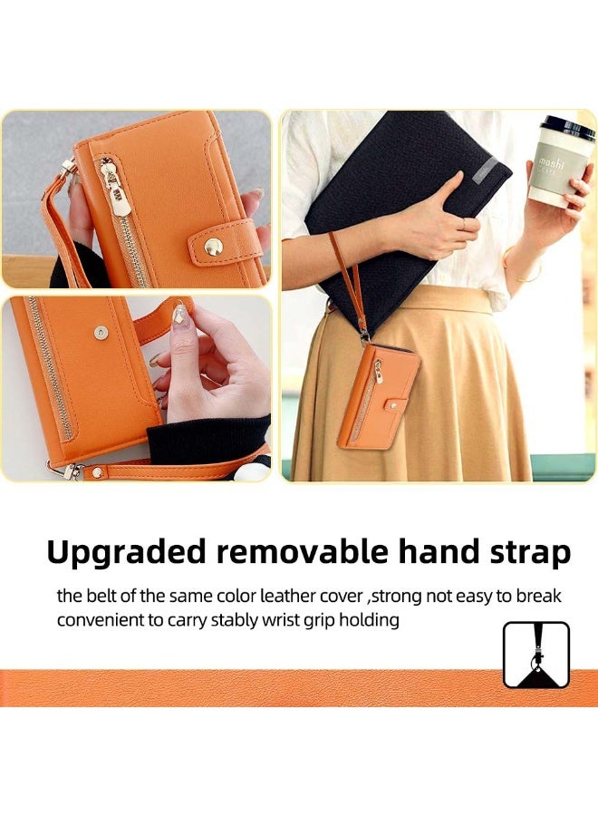 general Wallet Case for OnePlus ACE 5/ACE 5 Pro 5G, Flip Folio Leather Zipper Wallet Case with Adjustable Crossbody Lanyard Wristband Card Holder Holder for OnePlus ACE 5/ACE 5 Pro 5G - Image 3