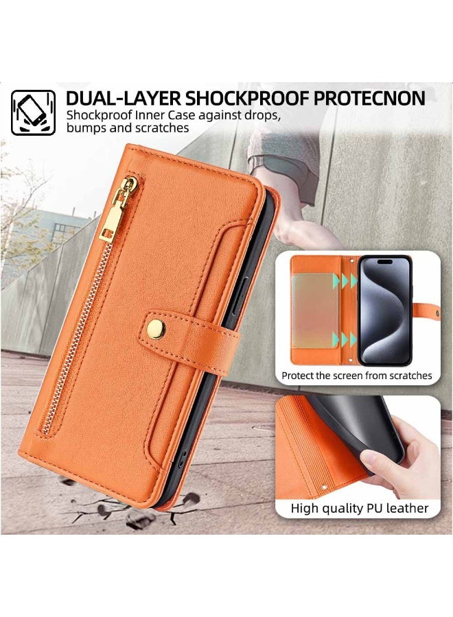 general Wallet Case for OnePlus ACE 5/ACE 5 Pro 5G, Flip Folio Leather Zipper Wallet Case with Adjustable Crossbody Lanyard Wristband Card Holder Holder for OnePlus ACE 5/ACE 5 Pro 5G - Image 5