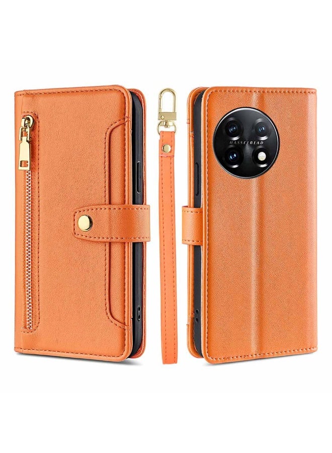 general Wallet Case for OnePlus ACE 5/ACE 5 Pro 5G, Flip Folio Leather Zipper Wallet Case with Adjustable Crossbody Lanyard Wristband Card Holder Holder for OnePlus ACE 5/ACE 5 Pro 5G - Image 1