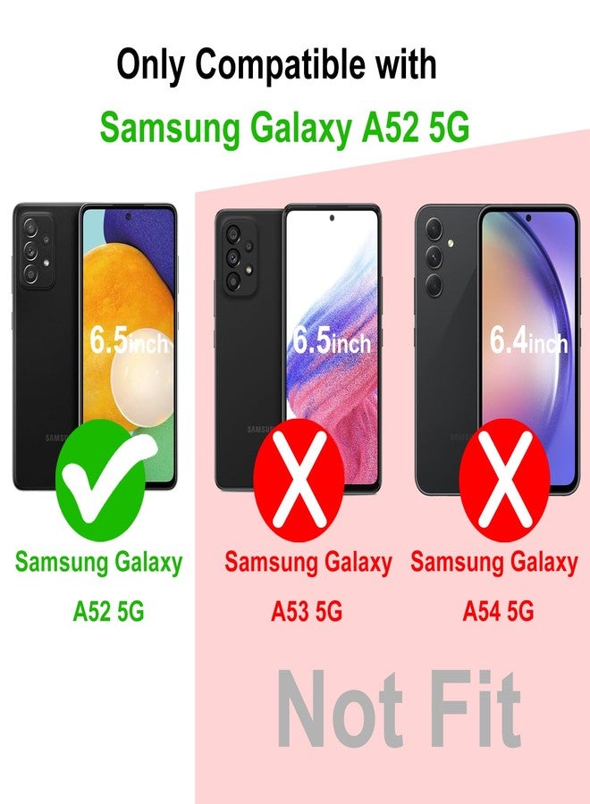 TENOC Phone Case for Samsung Galaxy A52 5G, Black Case Anti-Fingerprint Protective Bumper Matte Cover - Image 2