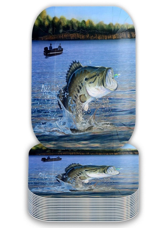Havercamp Fishing Paper Dinner Plate (9", Square, Paper Plates) Gone Fishin' Party Collection (9 in. Plates - 24 pcs.) - Image 1