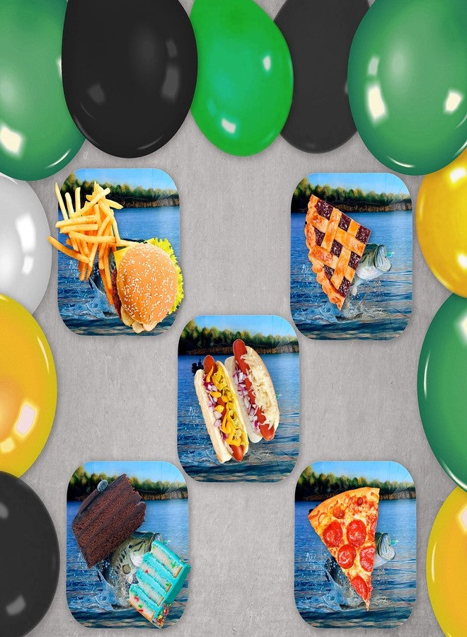 Havercamp Fishing Paper Dinner Plate (9", Square, Paper Plates) Gone Fishin' Party Collection (9 in. Plates - 24 pcs.) - Image 4