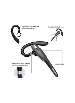 X spring Bluetooth Headset Wireless Bluetooth Headset With Microphone Noise Cancelling 10 Hours Continuous Calls Time Handsfree Wireless Bluetooth Earpiece For Office Driving Truck Black  - Image 3