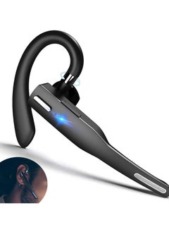 X spring Bluetooth Headset Wireless Bluetooth Headset With Microphone Noise Cancelling 10 Hours Continuous Calls Time Handsfree Wireless Bluetooth Earpiece For Office Driving Truck Black  - Image 1
