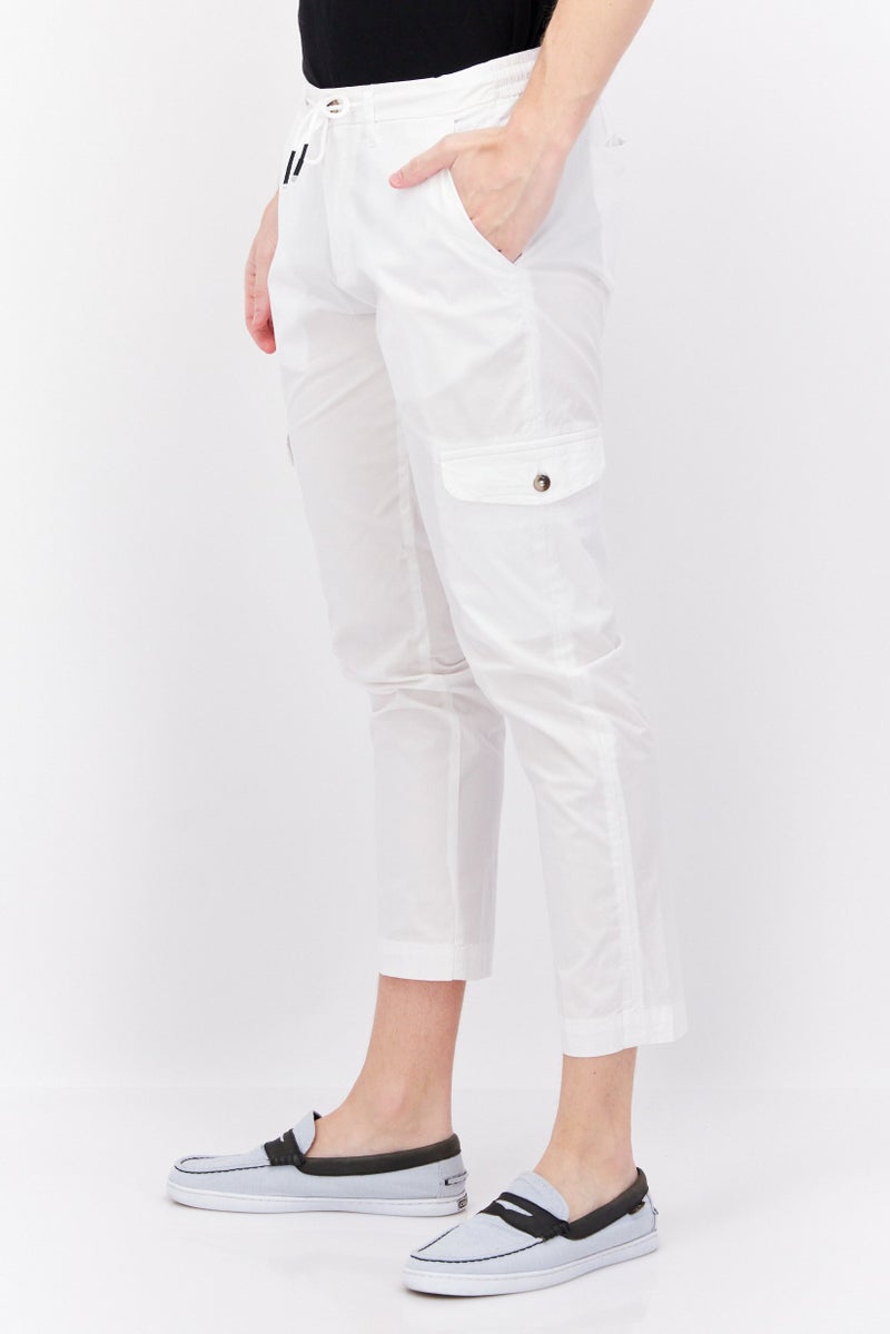 Sorbino Men Regular Fit Solid Stretchable Cargo Pants, White - Image 2