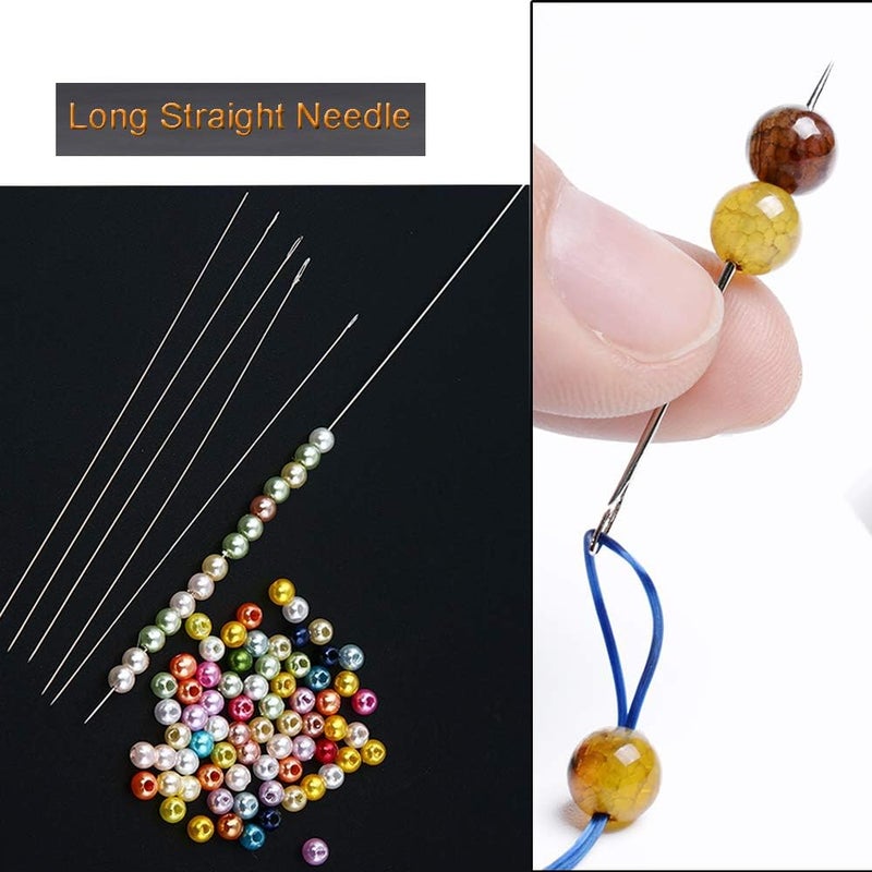 Y-Axis 26 Pcs Assorted Beading Needles Including 6 Pcs Big Eye Beading Needles + 20 Pcs Long Straight Beading Thread Needles with Needle Bottle - Image 5