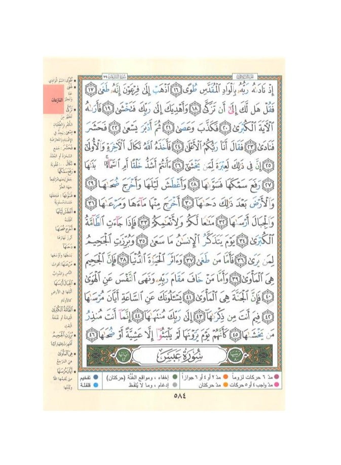 جزء عم من مصحف التجويد مع معاني الكلمات مقاس وسط: 17×24 سم(علبة تحتوي على15 حبات) - Image 4