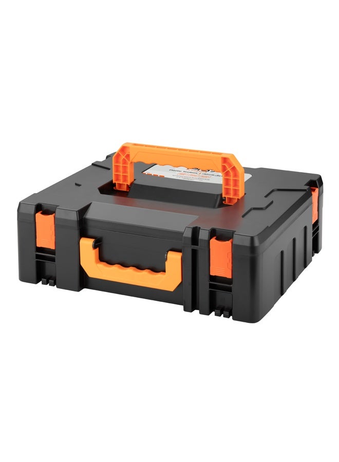 LAWAZIM Pro7 Plastic Toolbox - 44x36x15cm - Stackable Portable Tool Organizer with Deep Compartment, Dual Handles and Secure Latches for Garage, Workshop and DIY - Image 4