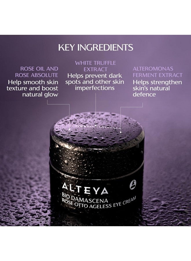 Alteya Organics Eye Cream Certified Organic Skin Care 0.51 Fl Oz/15 Ml Bio Damascena Awardwinning Ageless Eye Contour Cream With Organic Bulgarian Rose Oil Brightening Nourishing And Firming - Image 3
