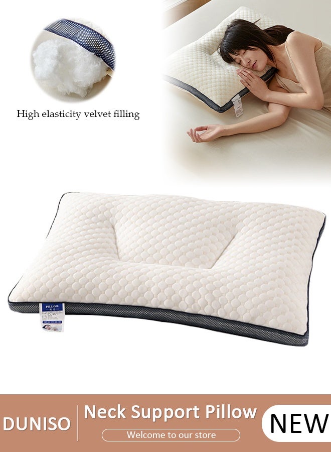 DUNISO Super Comfort Ergonomic Pillow for Neck Head and Shoulder Pain Relief Contour Support Pillows for Bed Sleeping Orthopedic Cervical Spine Stretch Pillow for Side Back Stomach Sleeper - Image 1