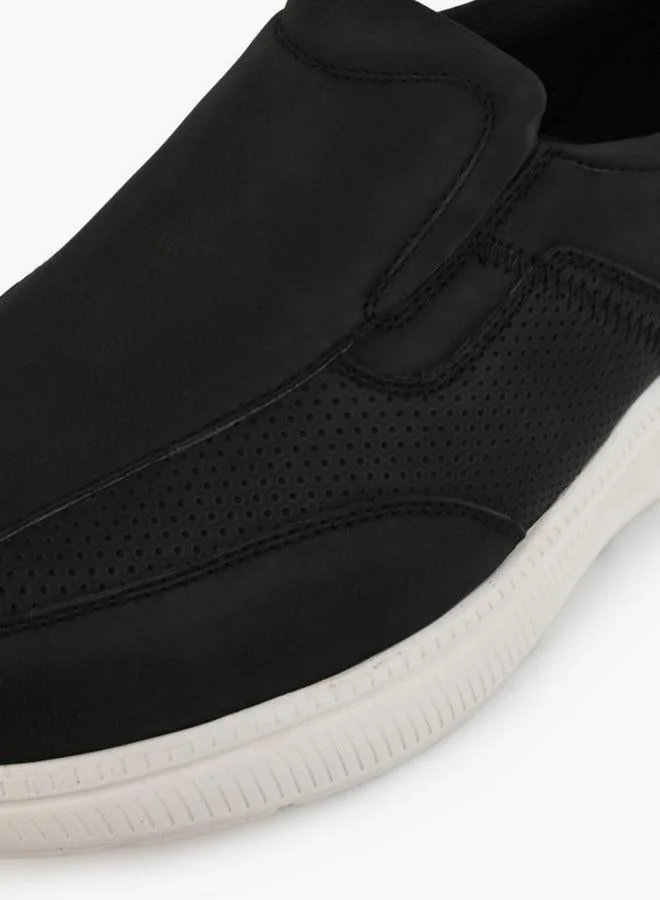 Le Confort BLACK Men Textured Slip-On Loafers for Men | Best Price UAE