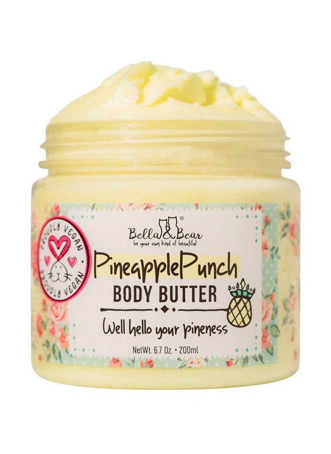 Bella and Bear - Bella & Bear Pineapple Body Butter, Hydrating Formula - Vegan Travel Size (6.7Oz) - Image 1