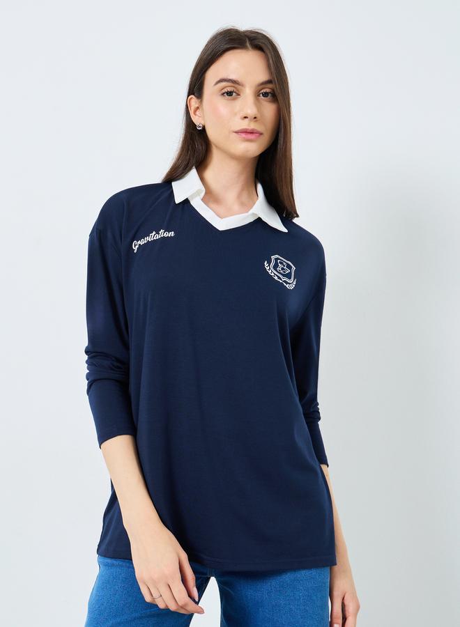 تايك تو تيشيرت بولو بتفاصيل طباعة - Image 3