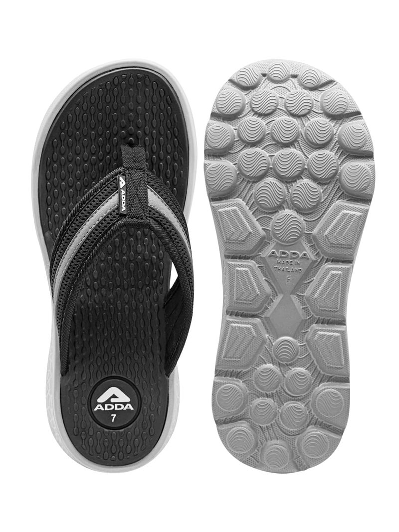 Adda TM-WAVE-2 Durable & Lightweight Black Men Slipper for daily use - Image 4