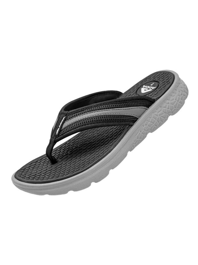 Adda TM-WAVE-2 Durable & Lightweight Black Men Slipper for daily use - Image 1