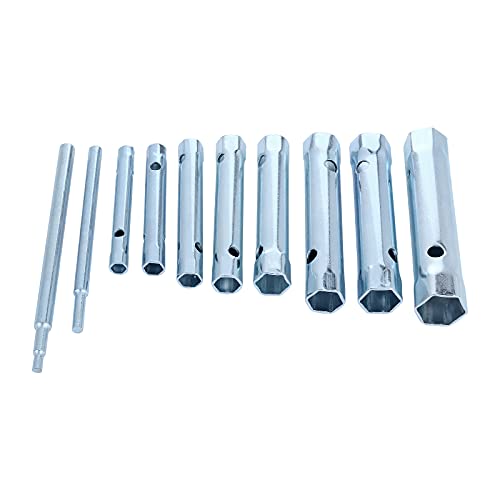 ELIUNG 10Pcs Dual-Ended Wrench 6-22mm, Socket Plumber Back Nut Tap Spark Plug Spanner Set Extended Spark Plug Wrench Set Dual Purpose Hollow Hexagonal Threaded Sleeve Tool - Image 5