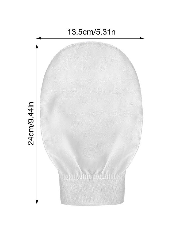 2 PC Korean Washcloth Skincare Remover Deep Scrub Loofah Cleansing Mitts Exfoliate Cloth Exfoliation Scrubbing Bath Shower Soap Sponge Hand Towel(white) - Image 2