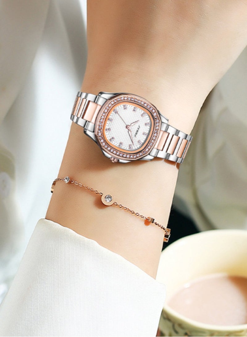 Sinobi Nautilus Luminous Stainless Steel Strap Quartz Women's Watch, 30.5mm - Image 2