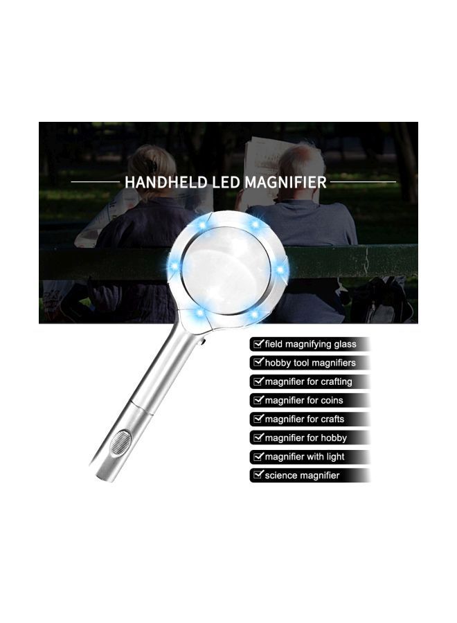 NIBEMINENT LED Magnifying Glass Silver - Image 5