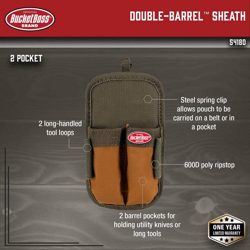 Bucket Boss - Double-Barrel Sheath, Pouches - Original Series (54180), Brown - Image 2