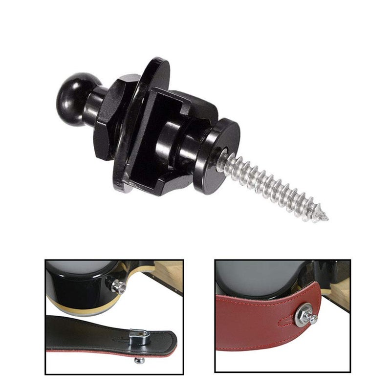 Wolfride Wolfride 4 PCS Guitar Strap Locks and Buttons Security Quick Release Straplocks Strap Parts - Image 4