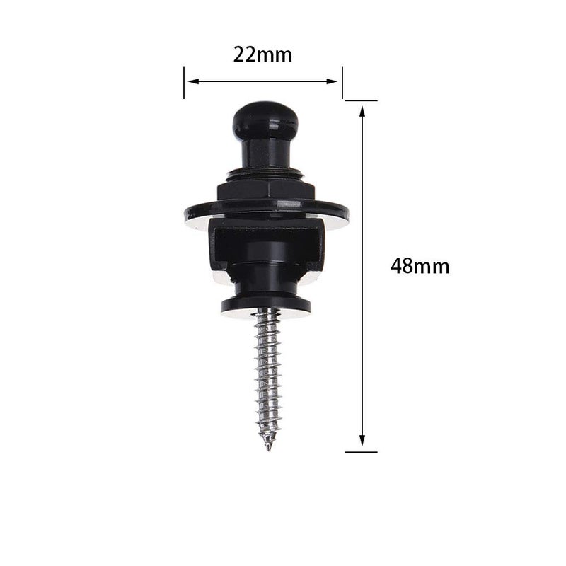 Wolfride 4 PCS Guitar Strap Locks and Buttons Security Quick Release Straplocks Strap Parts - Image 2