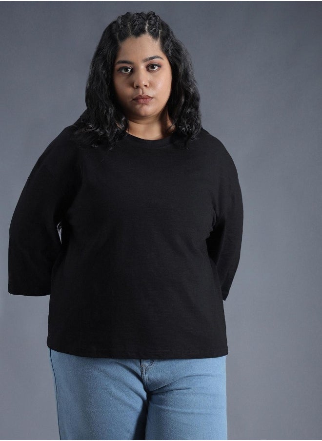 HIGH STAR - Women’s Regular Fit Black T-shirt – Classic and Trendy - Image 1