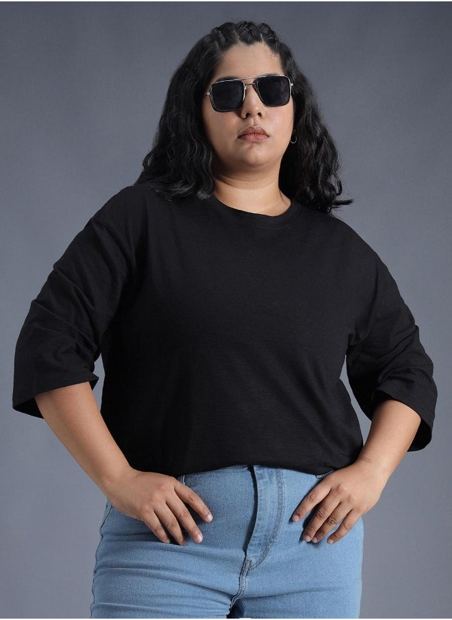 HIGH STAR - Women’s Regular Fit Black T-shirt – Classic and Trendy - Image 1