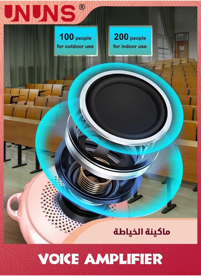 UNUNS - Voice Amplifier With Wired Microphone Headset,Megaphone Speaker Portable PA System With Waistband,Supports MP3 Format Audio For Tour Guides Coaches Yoga Fitness Instructors - Image 1