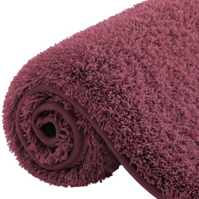 OLANLY Microfiber Bathroom Rugs 30x20, Soft Highly Absorbent Bath Mat, Grey | Quick-Dry & Non-Slip Bath Carpet - Image 1