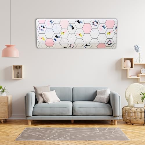 Da Anushi Polyester Printed Split Ac Cover Indoor Unit For 1.5 Ton Capacity AC, Inner Unit Ac Cover, All Weather Cover/Attractive Digital Prints/Dustproof/Water Resistant Split Ac Cover (Hexagon) - Image 2