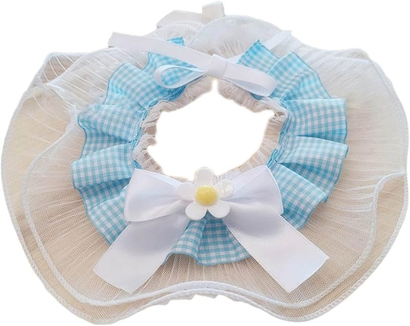 Small Flower Lace Scarf Adjustable Pet Collar Necklace For Dogs And Cats XS Size - Image 2