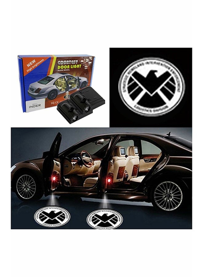 NIBEMINENT 2-Piece LED Car Door Shield Agency Logo Projector Shadow Light Set - Image 2