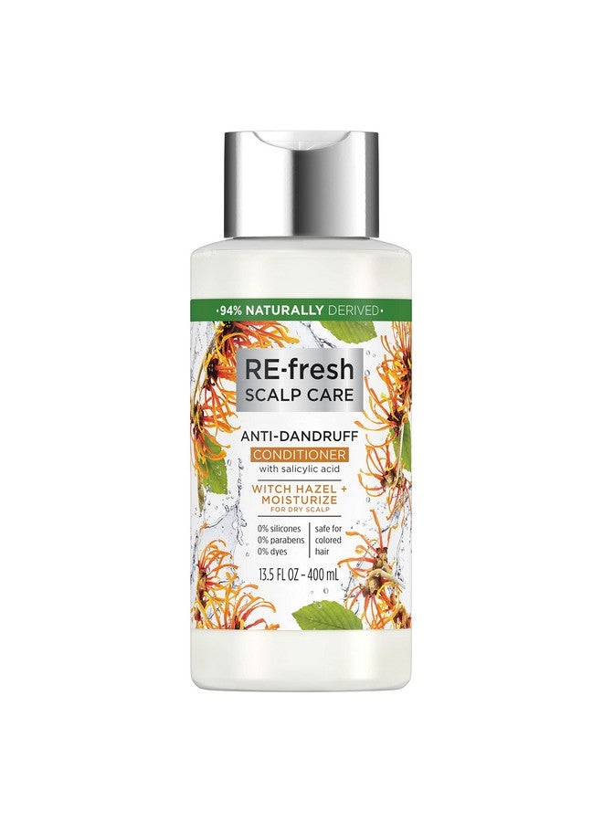 RE-FRESH Scalp Care Anti-Dandruff Conditioner With Salicylic Acid, Witch Hazel For Dry Scalp - Free From Silicones, Parabens And Dyes- Safe For Colored Hair 13.5 Fl.Oz/ 400 Ml - 94% Naturally Derived Ingredients - Image 1