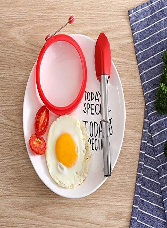 vipolish 3Pcs Small Tongs With Silicone Tips 7 Inch Serving Tongs Mini Kitchen Stainless Steel Food Tongs for BBQ Salad Cooking Appetizers (Red Green Blue) - Image 5