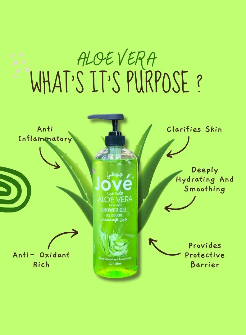 Jove Aloe Vera Shower Gel – Refreshing & Hydrating Body Wash with Natural Aloe Vera Extract for Soft, Moisturized Skin | Paraben-Free, Sulfate-Free, Gentle Formula - Image 5