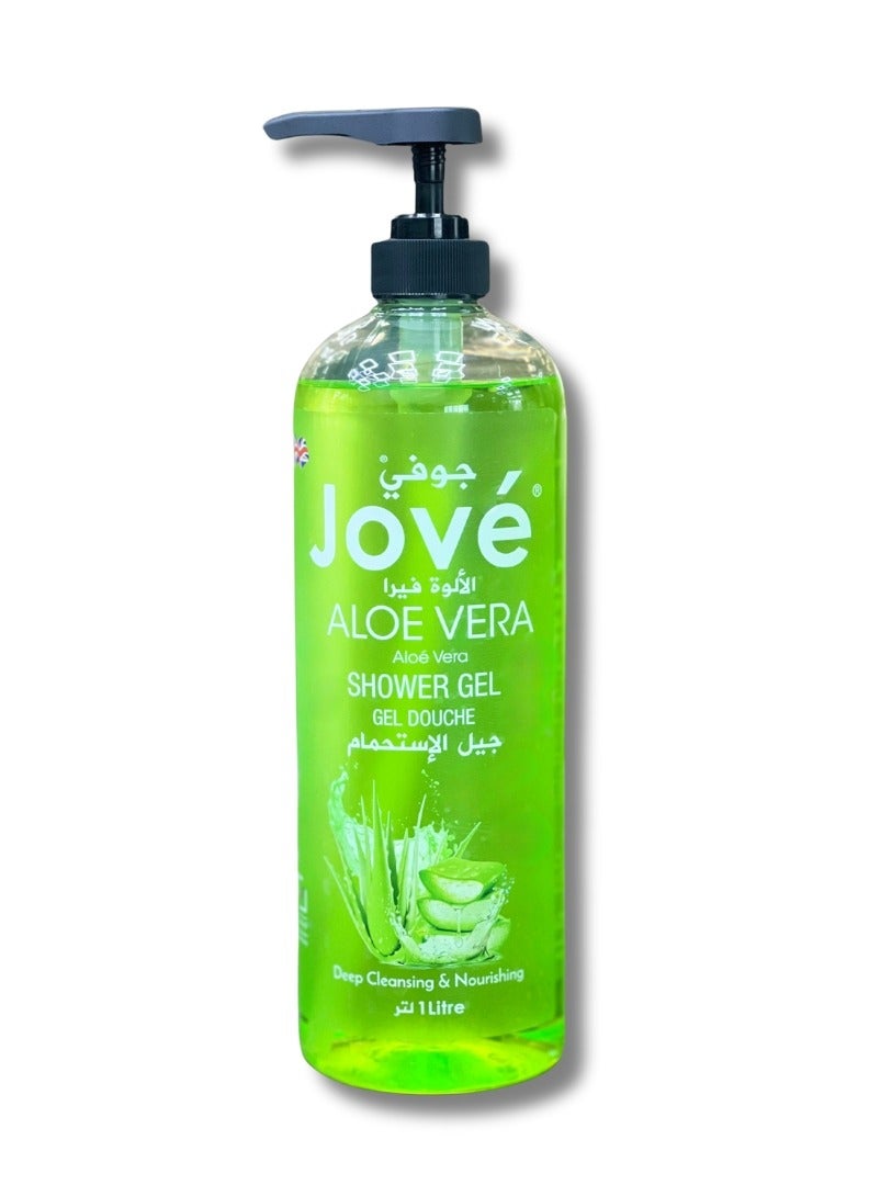 Jove Aloe Vera Shower Gel – Refreshing & Hydrating Body Wash with Natural Aloe Vera Extract for Soft, Moisturized Skin | Paraben-Free, Sulfate-Free, Gentle Formula - Image 1