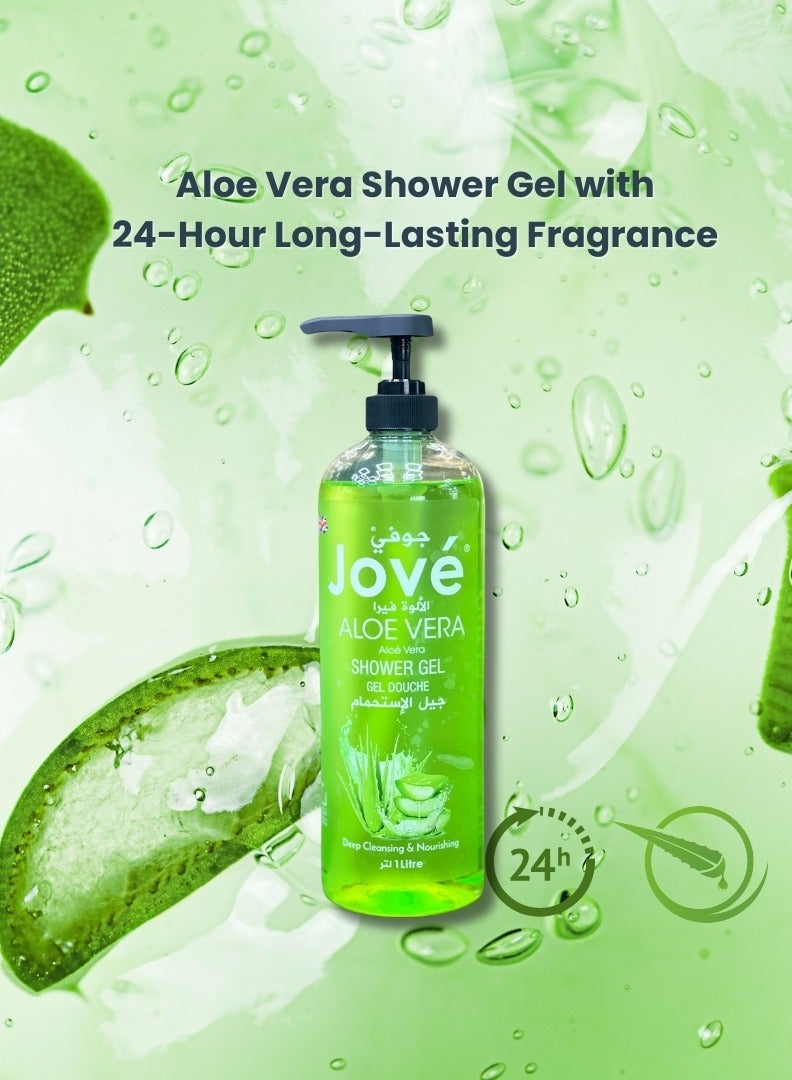 Jove Aloe Vera Shower Gel – Refreshing & Hydrating Body Wash with Natural Aloe Vera Extract for Soft, Moisturized Skin | Paraben-Free, Sulfate-Free, Gentle Formula - Image 3