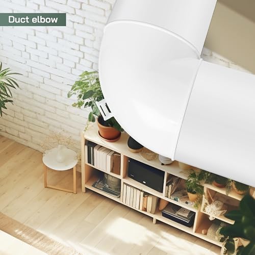 Vent Systems 90 Degree 4" Inch Elbow - Plastic Ducting Connector - Duct Fitting for Round Rigid or Flexible PVC Pipe/Tube Ventilation System Adapter - Dryer Duct/HVAC Duct Fittings - Image 5
