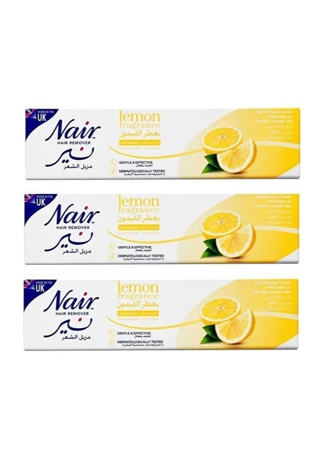 Nair Hair Removal Cream Baby Oil & Lemon 3-Pack 110g - Image 3