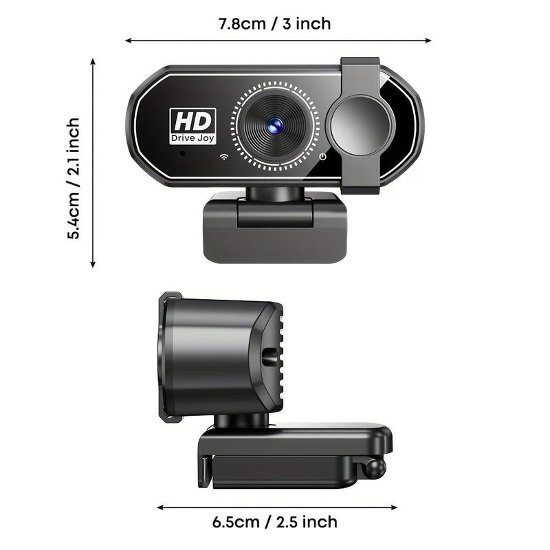 1080P Webcam with Black Auto Focus Soft Fill Light for PC Streaming - Image 2
