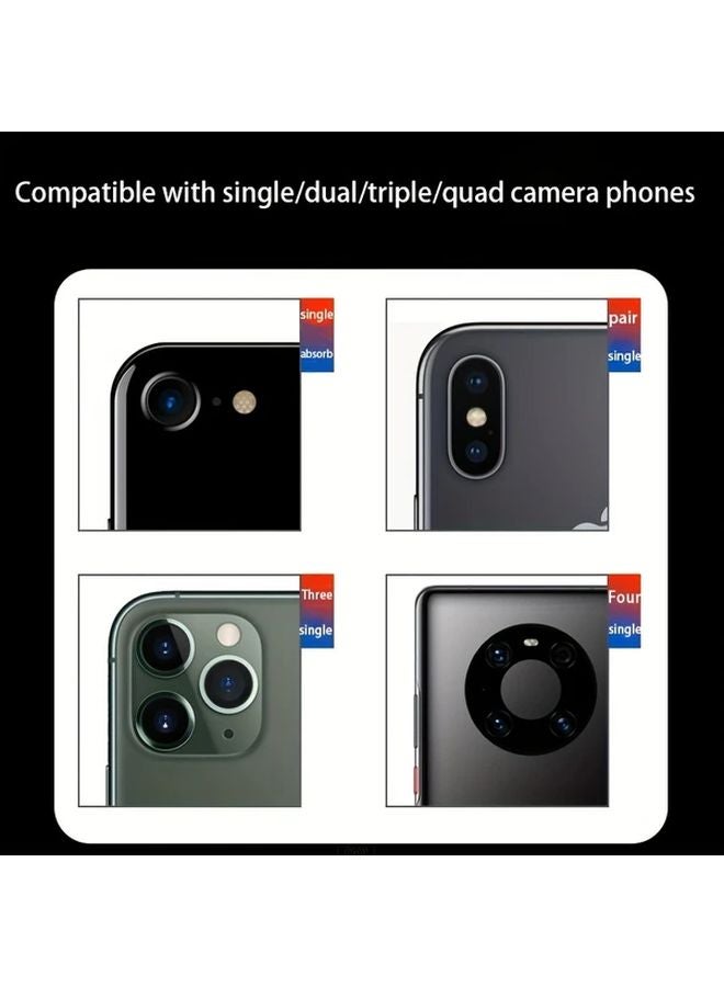 Black Professional HD Camera Lens Set For Smartphones 250 Degree Wide Angle Macro Lens - Image 5