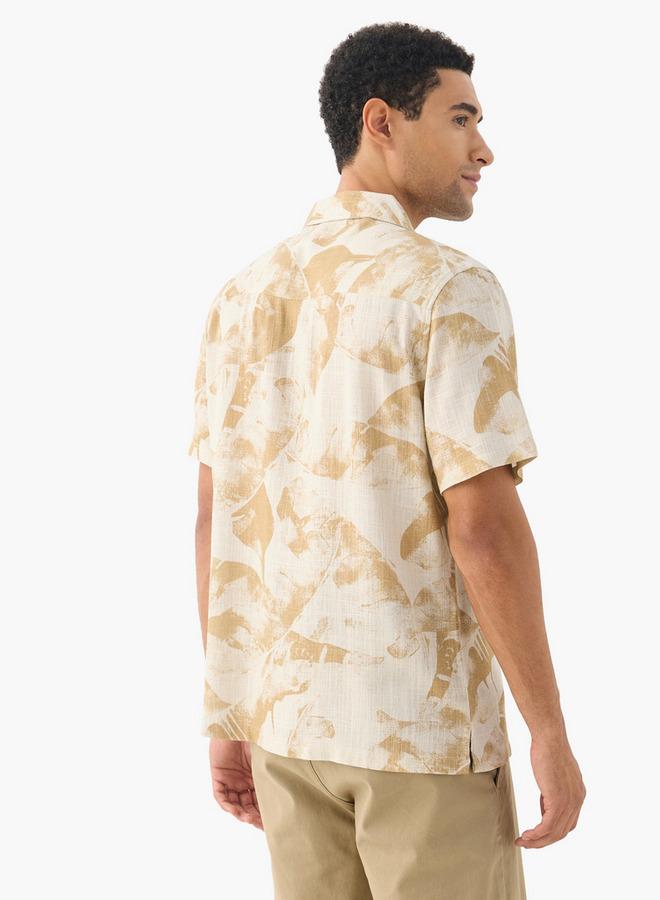Lee Cooper All-Over Print Camp Collar Shirt with Short Sleeves - Image 3