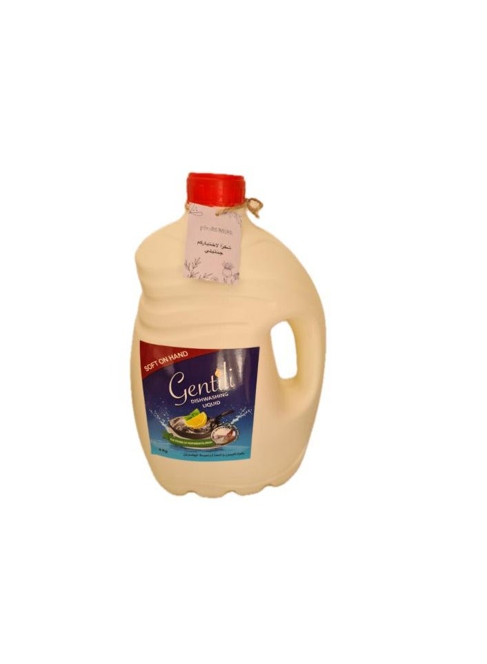 NGE for natural oils Gentili 4 KG Dish cleaning liquid with the power of lemon, mint and glycerin for hands softness - Image 1