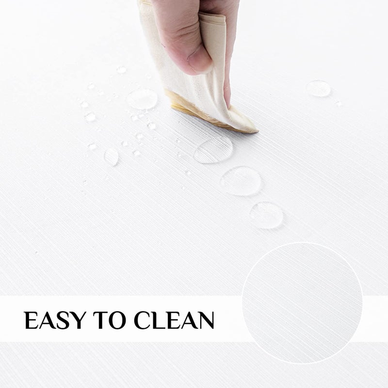 Softalker Jacquard Rectangle Tablecloth - Geometric Line Damask Table Covers Waterproof Stain Resistant Washable Polyester Table Cloths for Indoor & Outdoor(60 x 84 inch White) - Image 3