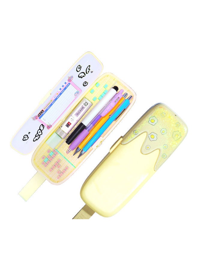 NIBEMINENT NBX DIY Assembled Quicksand Ice Cream Pencil Case Yellow - Image 1